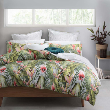 Kalena Olive Quilt Cover Set by Logan and Mason | King | My Linen