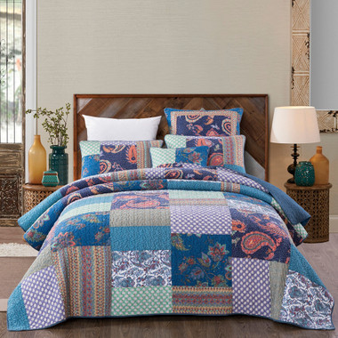 Sapphire Coverlet Set By Classic Quilts | Queen Bed | My Linen