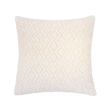 Sennet Ivory Square Filled Cushion by Bambury | My Linen