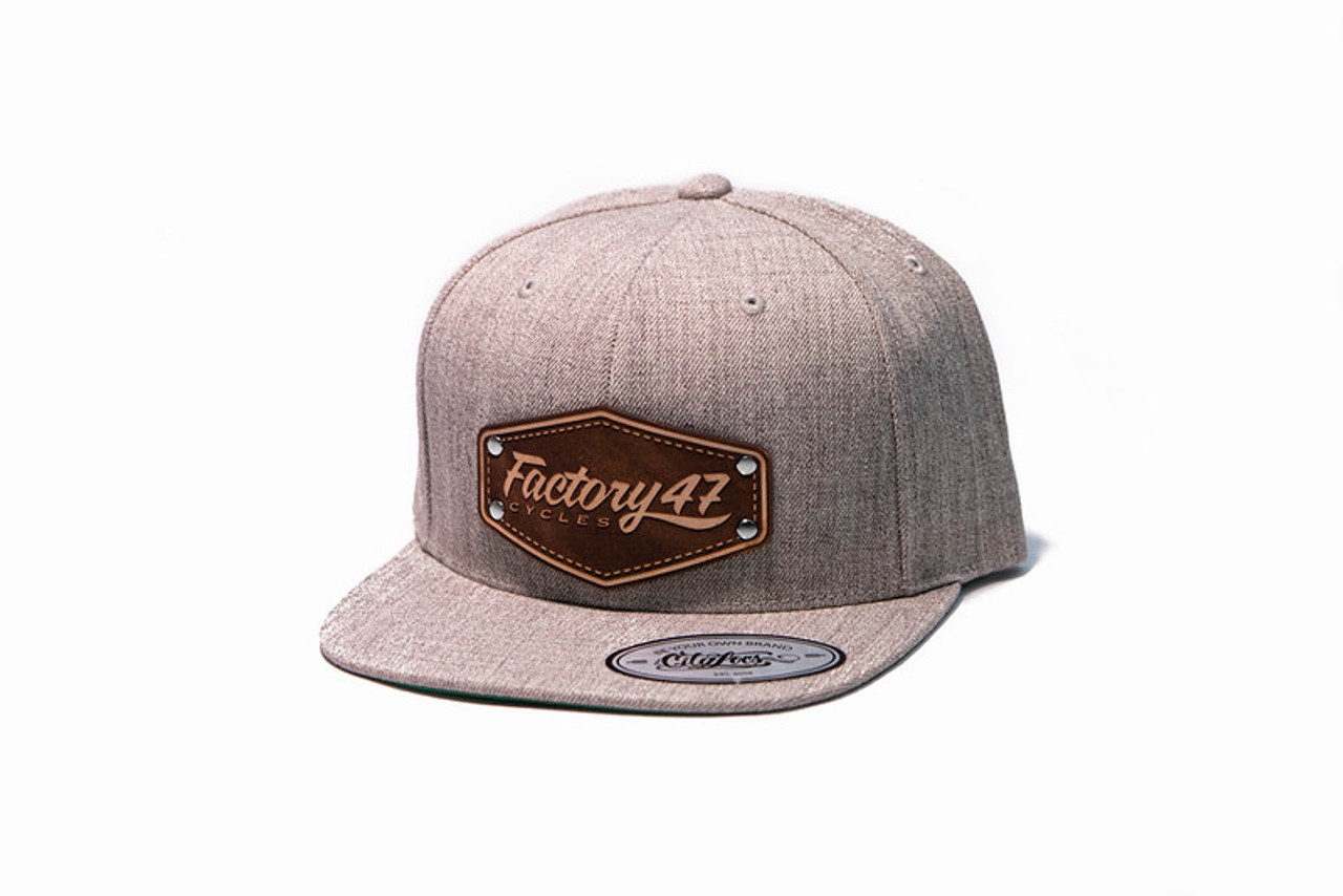 City Locs Light Gray Hat with Leather