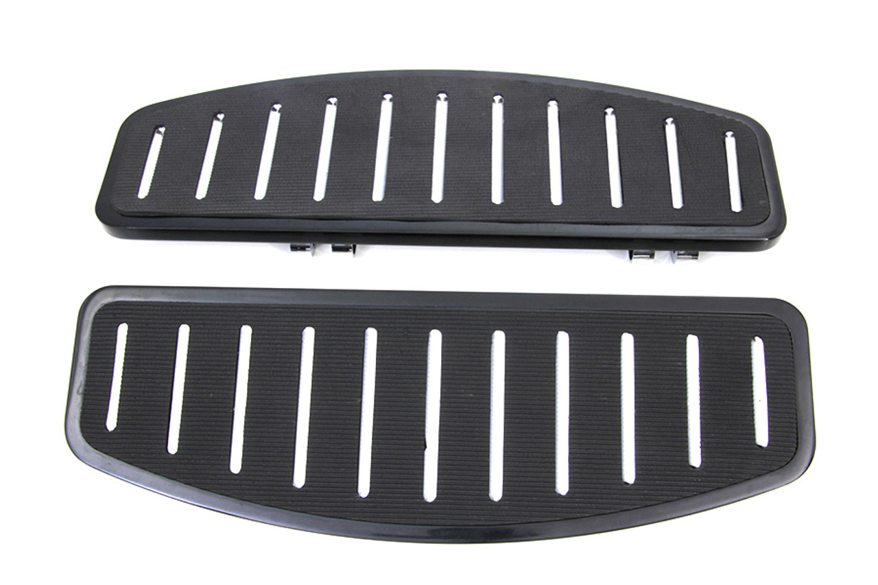 Black Slotted Passenger Footboard Set