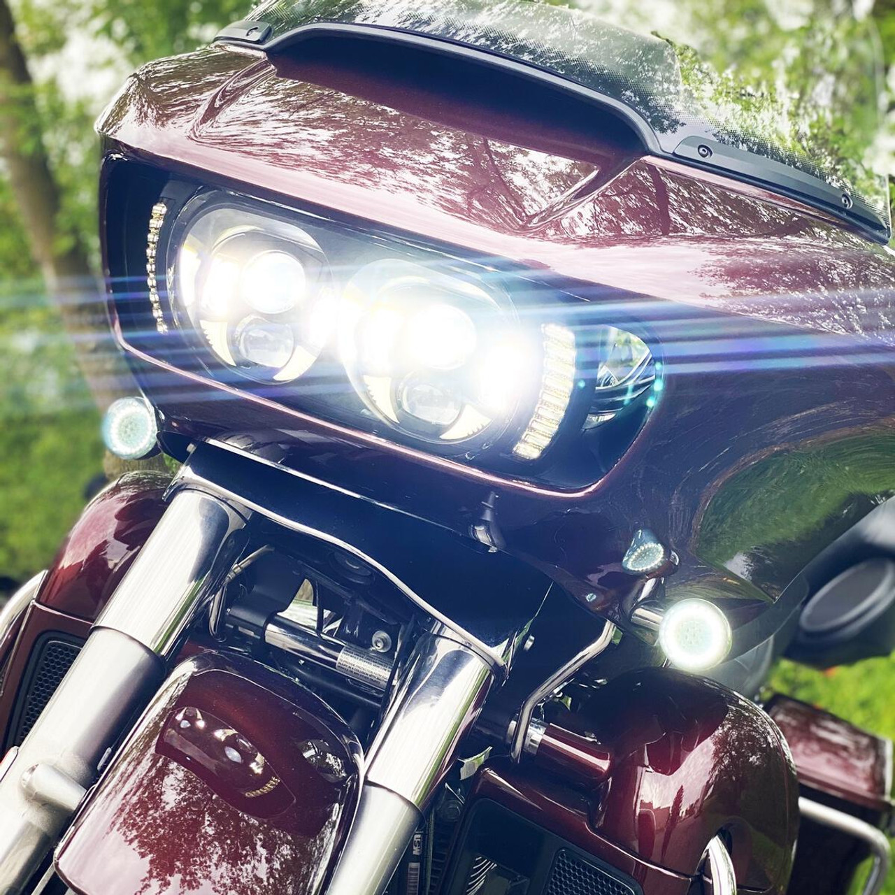 Harley Road Glide Dual Visionz LED Headlight 15 22