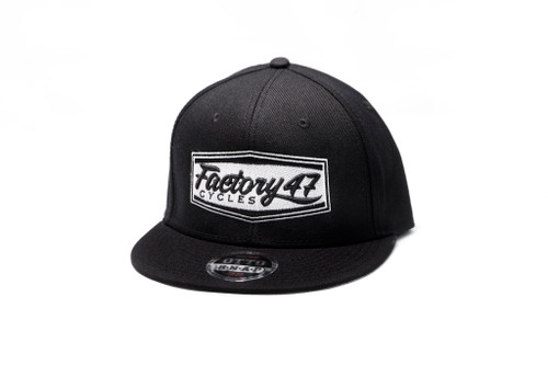 Factory 47 Black Logo Snap Back Hat
