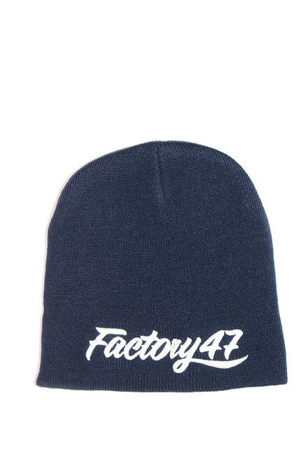 Factory 47 Navy Script Beanie