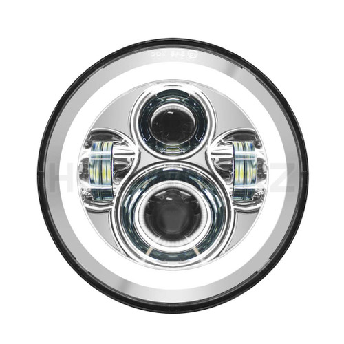 7" LED Chrome HaloMaker Headlight (Harley Daymaker Replacement)