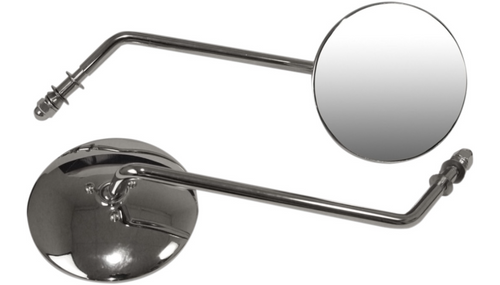 Vicla Mirror - 7.5 - Smooth Chrome with Visor Pair