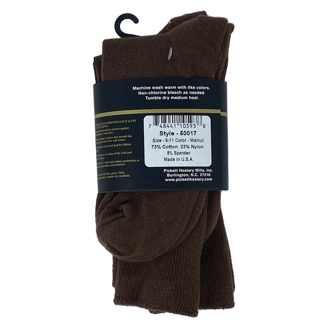 DuraBilt Super Tough Crew Work Socks, Brown, 2 Pair