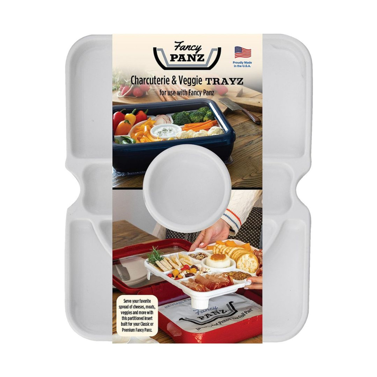 Fancy Panz Classic, Dress Up & Protect Your Pan, Made in USA, Fits Half  Size Foil Pans & Serving Spoon Included. Hot or Cold Food. Stackable for  easy