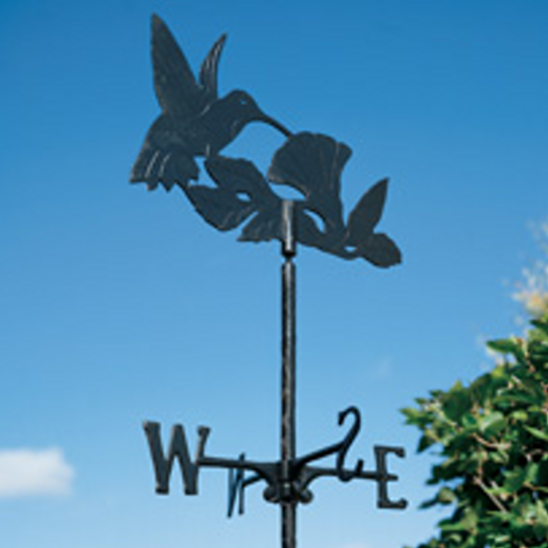 Whitehall Hummingbird Garden Weathervane (Black)