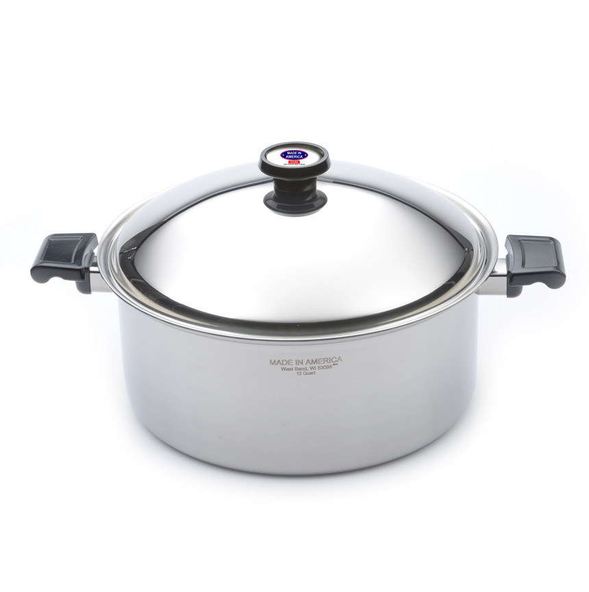 Americraft 12 Quart Large Stock Pot Waterless Cookware (with Made In