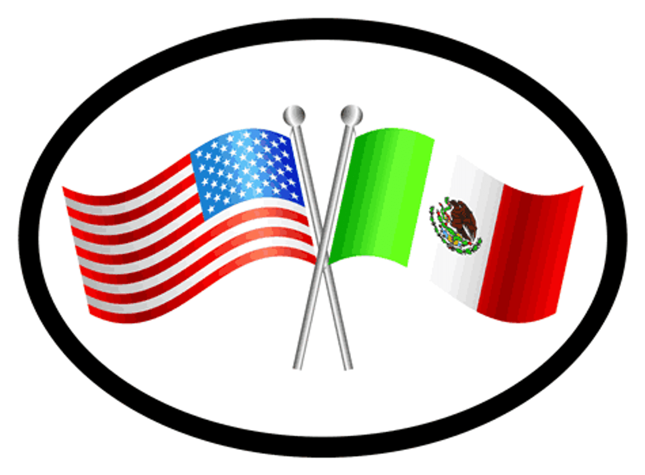  Mexican Flag Baseball Sticker, WaterProof Vinyl