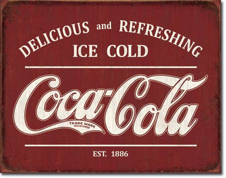 Coca-Cola est. 1886 Tin Sign (16