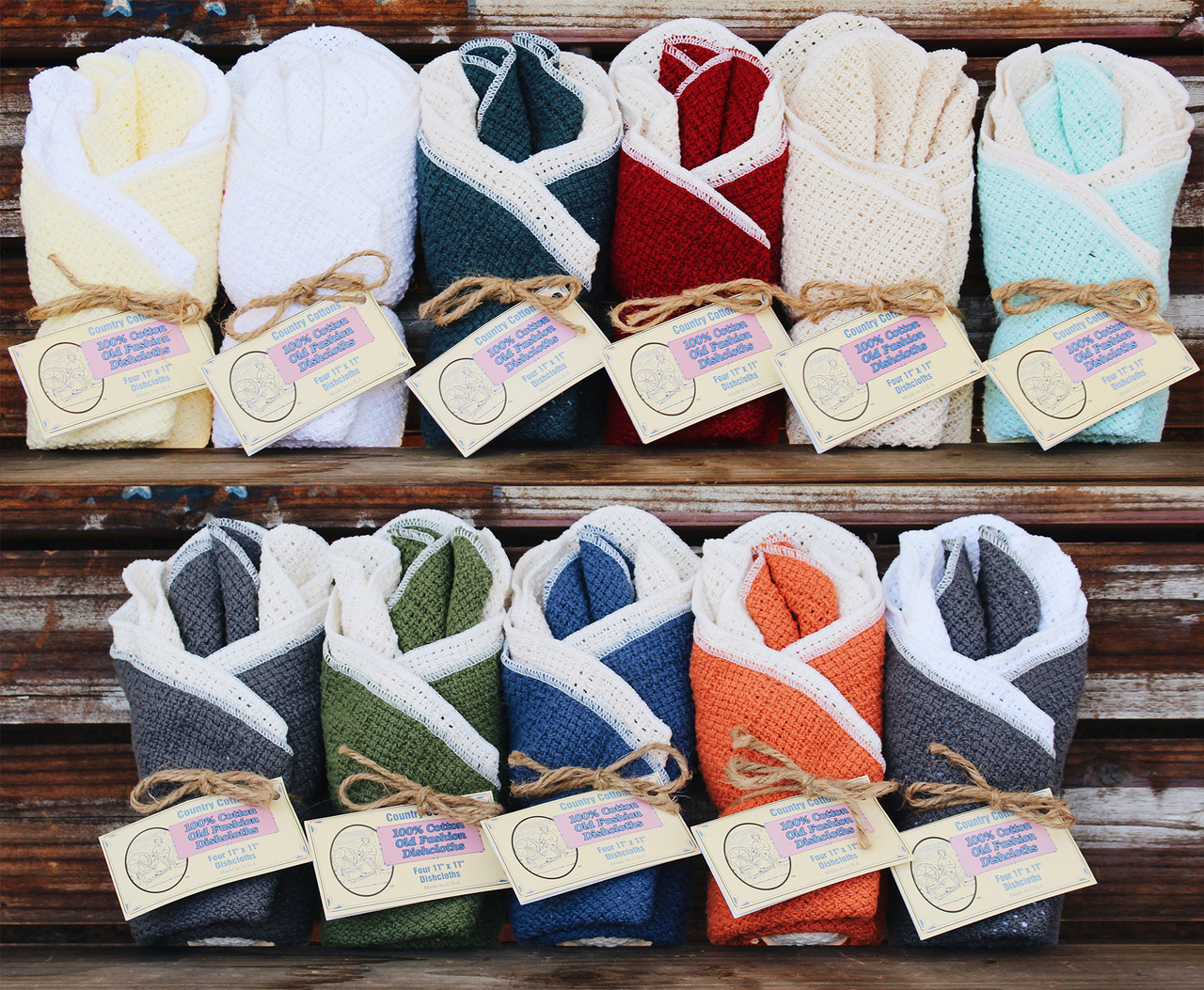 Country Cottons:: made in USA 100% cotton dishcloths and kitchen towels--high  quality