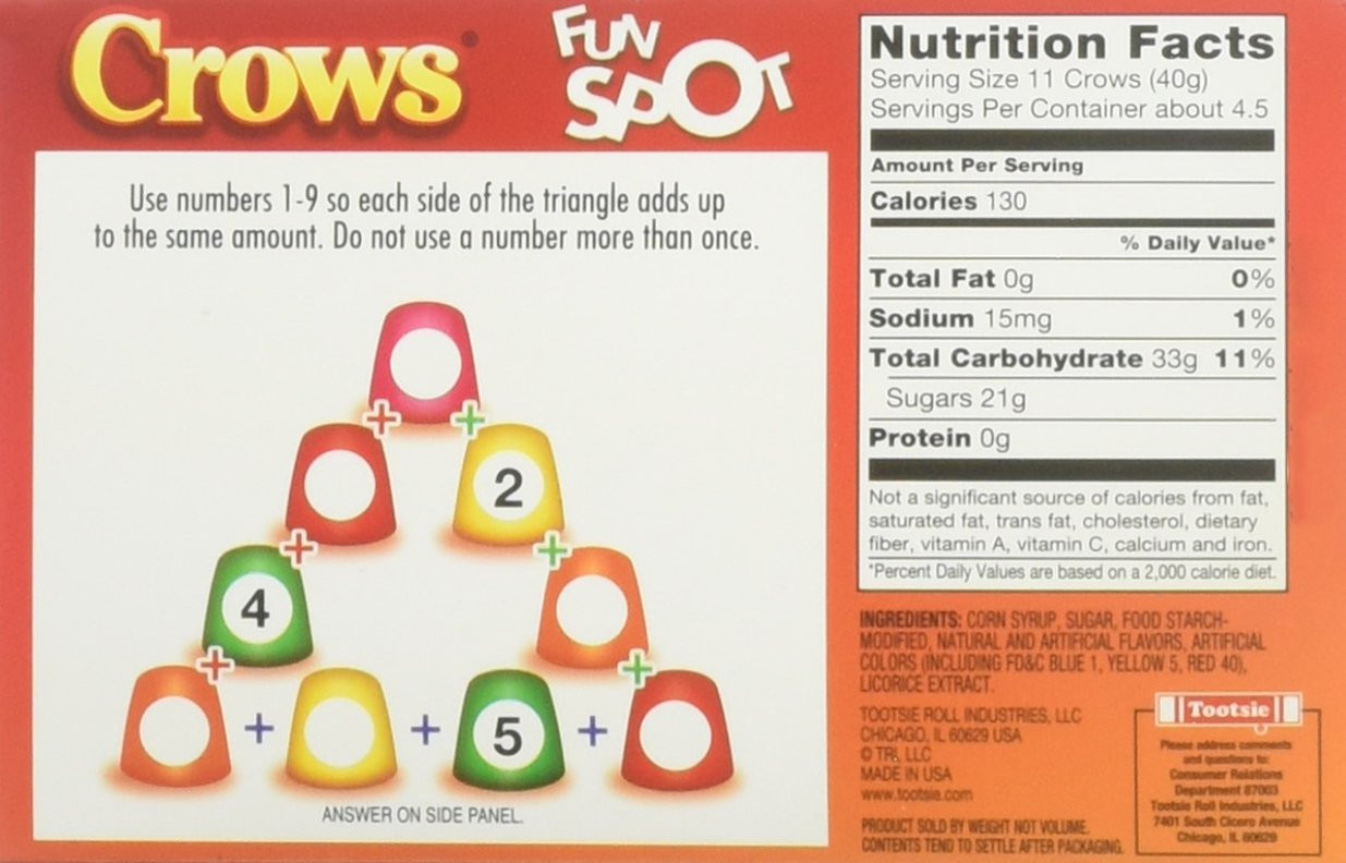Tootsie® Crows Licorice Gumdrops Candy (6.5 oz.)