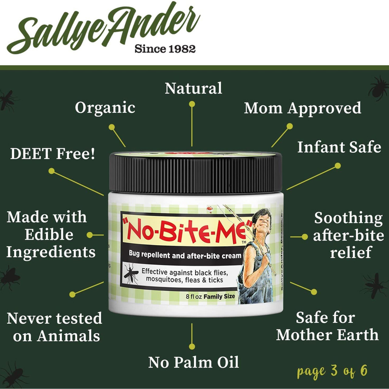 SallyeAnder NoBiteMe Natural Bug Repellent & Anti Itch Cream