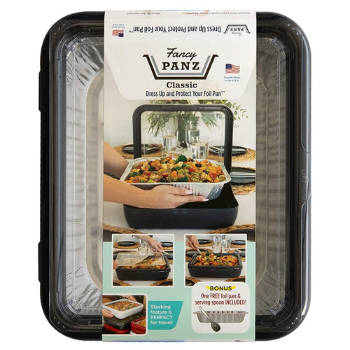 Fancy Panz Premium Tray w/ Foil Pan & Charcuterie Insert on QVC