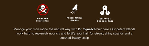 Dr. Squatch Cypress Coast Shampoo for Men - Keep Hair Looking Full,  Healthy, Hydrated - Naturally Sourced and Moisturizing Men's Shampoo