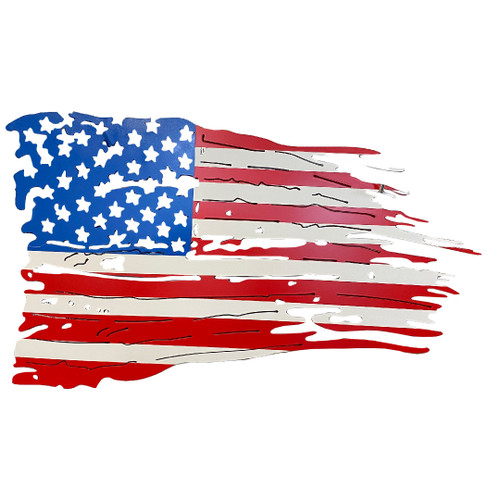 Steel Battle Worn Flag Art Piece Steel Battle Worn Flag Art Piece