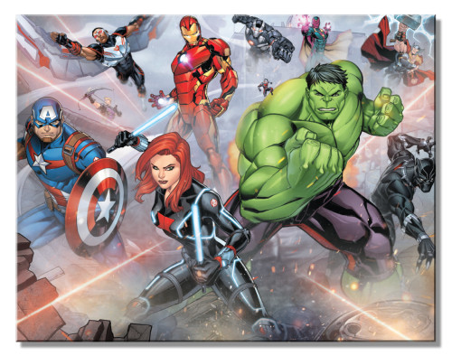 Avengers Smokey Scene Tin Sign (16"x12.5")