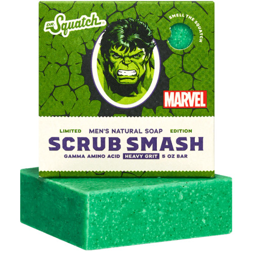 New Dr. SQUATCH hulk Scrub Smash Limited Edition Soap Bar