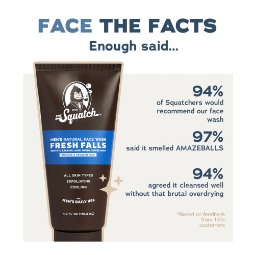 Dr. Squatch Face Wash for Men, 4 oz.