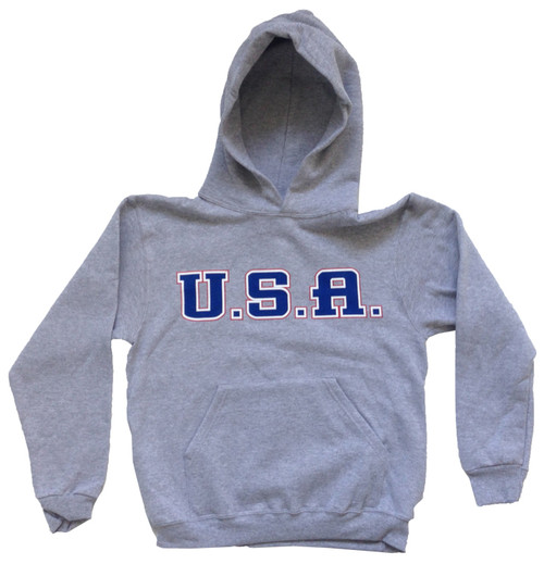 Plain Youth Pullover Hooded Sweatshirt