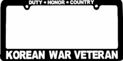 Korean War Vet License Plate Frame