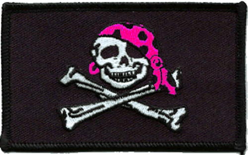 Pirate Girl Flag Iron On Patch Pirate Girl Flag Iron On Patch