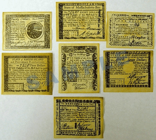 Replica Currency - Colonial Bank Note (Set B) Replica Currency - Colonial Bank Note (Set B)