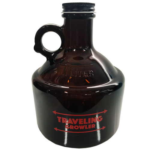 Red Stripe Buffalo Can Bottle Koozie - Traveling Growler