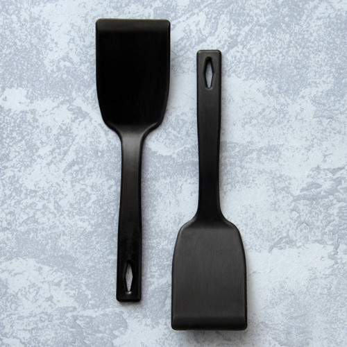 Rada Cutlery Cooking & Serving Stainless Steel Spatula, Black Handle