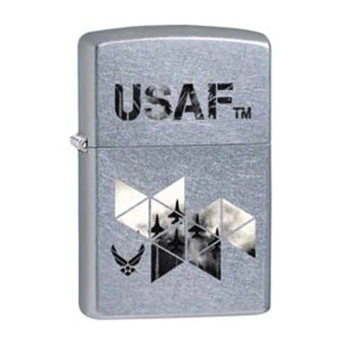 Zippo U.S. Air Force Jets Lighter, Street Chrome Zippo U.S. Air Force Jets Lighter, Street Chrome