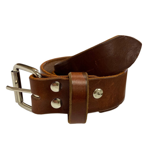 Wasted Leather Adult Brown Leather Belt