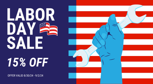 15% OFF Labor Day Sale