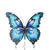 Blue Butterfly Yard Stake Blue Butterfly Yard Stake