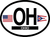 Ohio (OH) Oval Reflective Decal Sticker Ohio (OH) Oval Reflective Decal Sticker