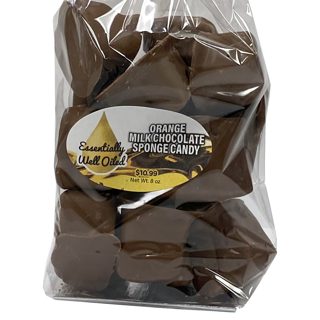 Image of Orange Milk Chocolate Sponge Candy, 8 oz.