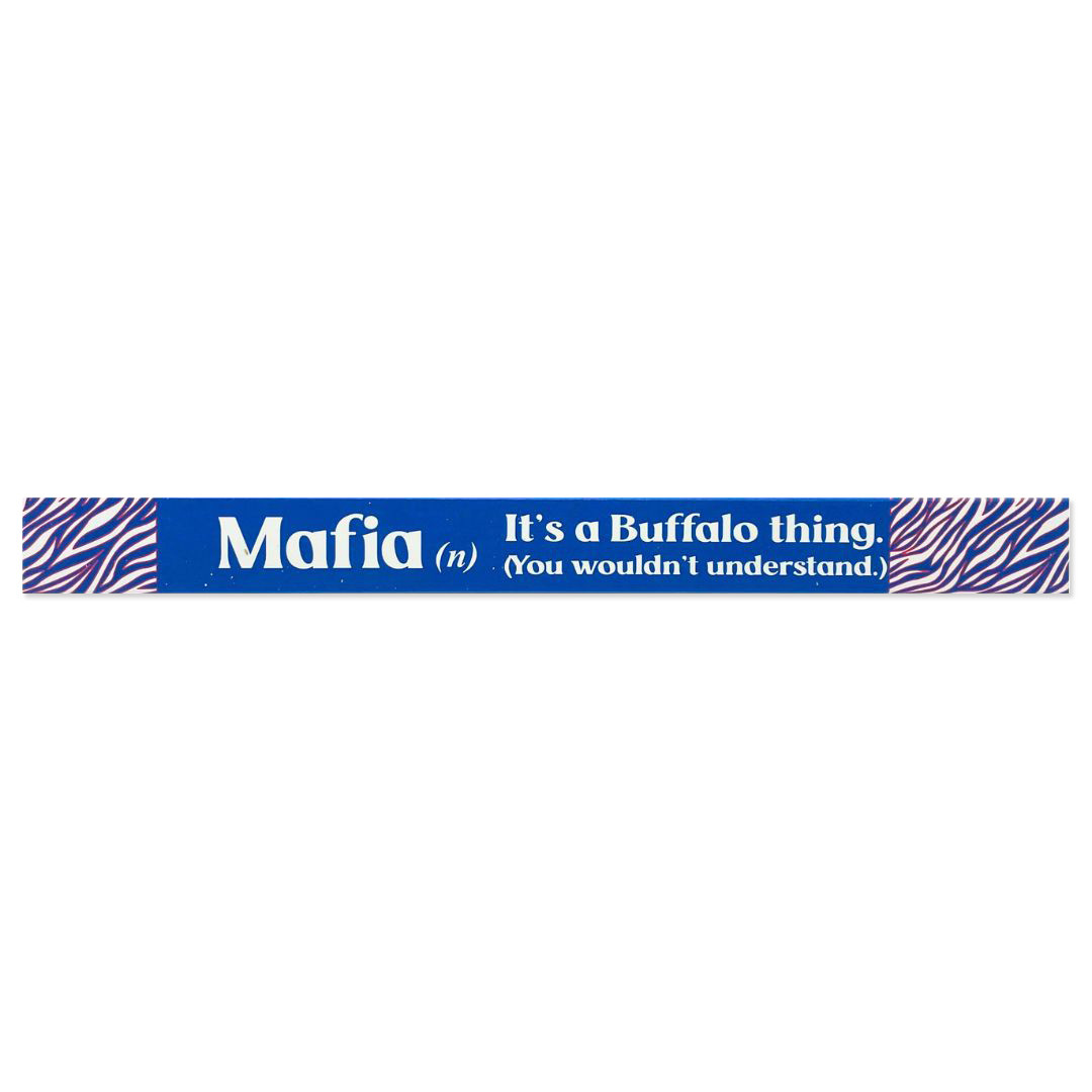 Image of Mafia Definition Wooden Sign (1.5" x 16")