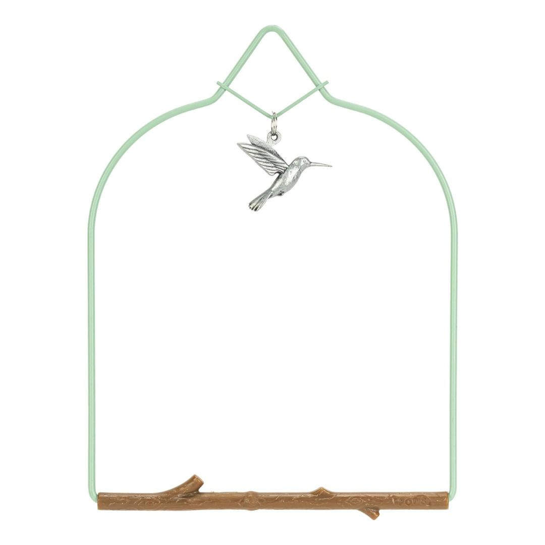 Image of Pop's Birding Charm Hummingbird Swing, Vintage Copper