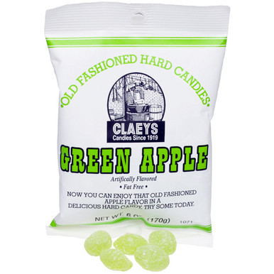 Claeys Old Fashioned Hard Candy, Sour Apple (6 oz.)