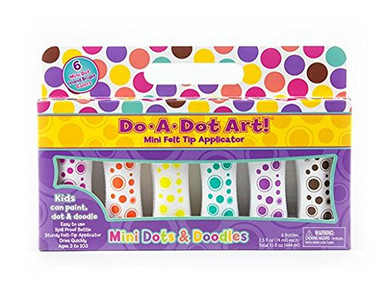 Do-A-Dot Mini Dot Island, Bright Paints - 6 pack