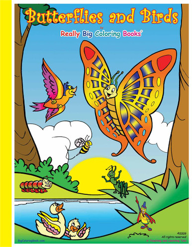 Download Butterflies Birds Giant Coloring Book Made In America Store