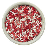 Candy Cane Sprinkle Shapes - 5 Lb Case