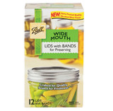 Wide Mouth Lids w/ Bands - 12 Count Box