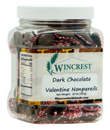 Dark Chocolate Valentine Nonpareils || 1.5 Lb Tub