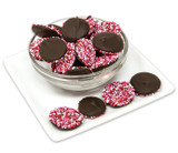 Dark Chocolate Valentine Nonpareils || 1.5 Lb Tub