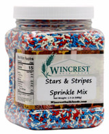 Patriotic Stars & Stripes Sprinkle Mix || 1.5 Lb Tub