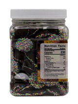 [Tub] Dark Chocolate Pastel Nonpareils - 1.25 Lb Tub