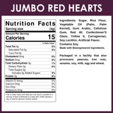 Jumbo Red Heart Shape Sprinkles - 1.25 Lb Tub