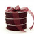 Burgundy Edged Organza 25mm 50 Metre Burgundy Ribbon